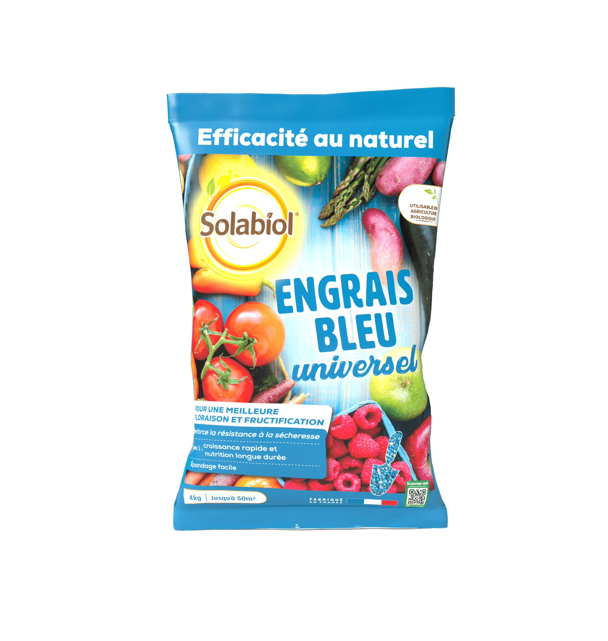 Engrais bleu universel micro-granulés sans poussière 4 kg - Solabiol