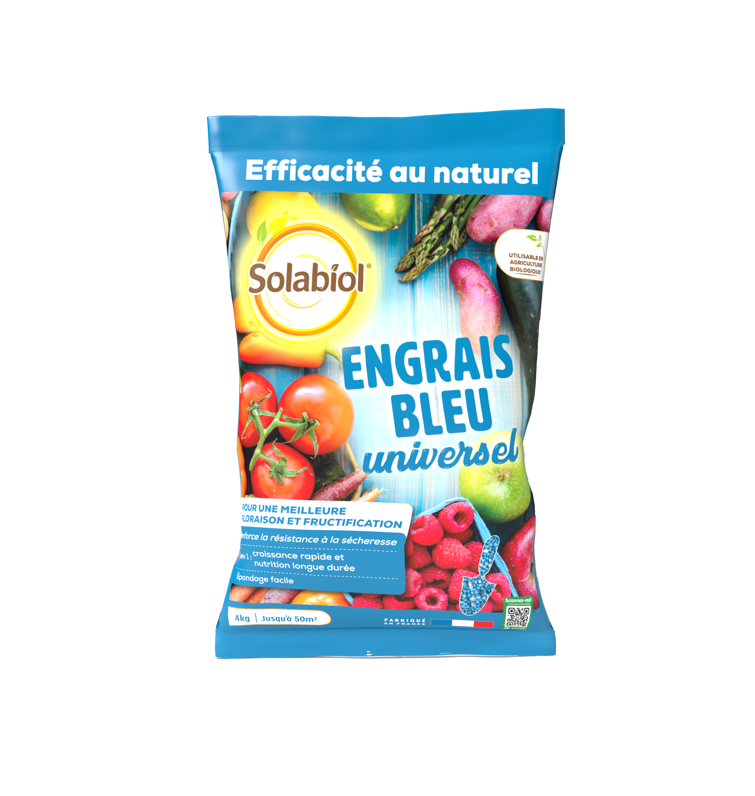 Fertilizante azul universal micro-gránulos sin polvo 4 kg - Solabiol - Imagen 1