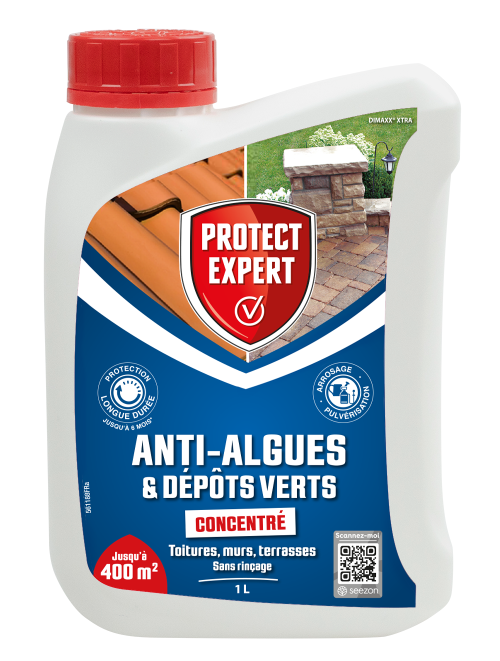 Protect Expert - Anti-algas líquenes depósitos verdes concentrado 1l protect expert