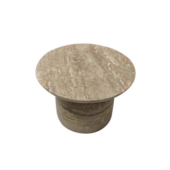 Ecloz - Plateau sur pied travertin H.10 cm - ECLOZ - Image 2