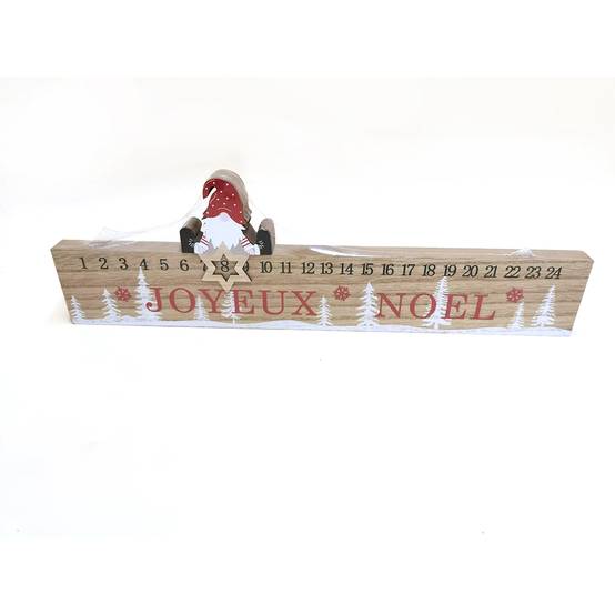 Ecloz - Calendrier de Noël décoratif à poser en bois - ECLOZ