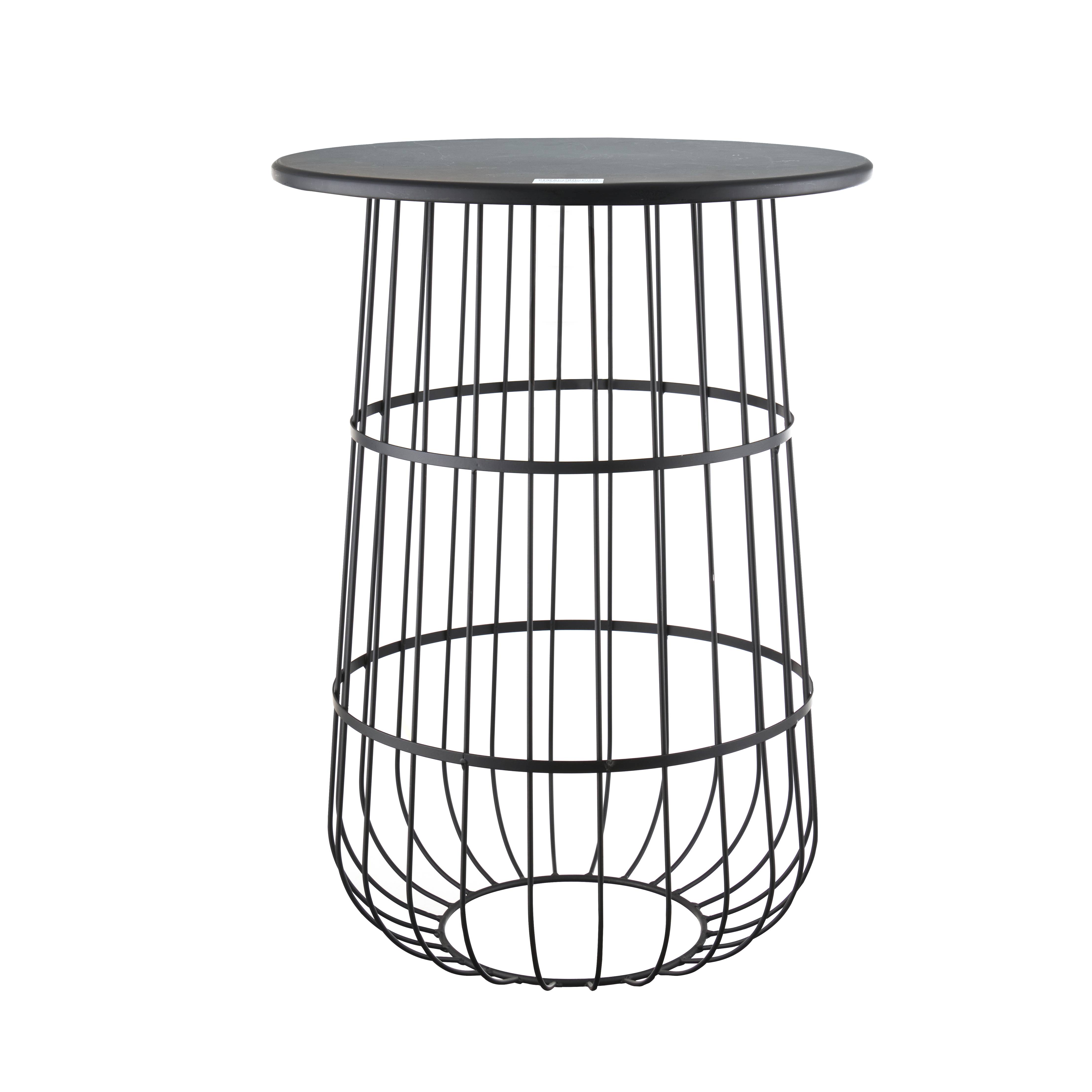 Ecloz - Porte-plantes rond filaire en métal noir H.54 cm - ECLOZ