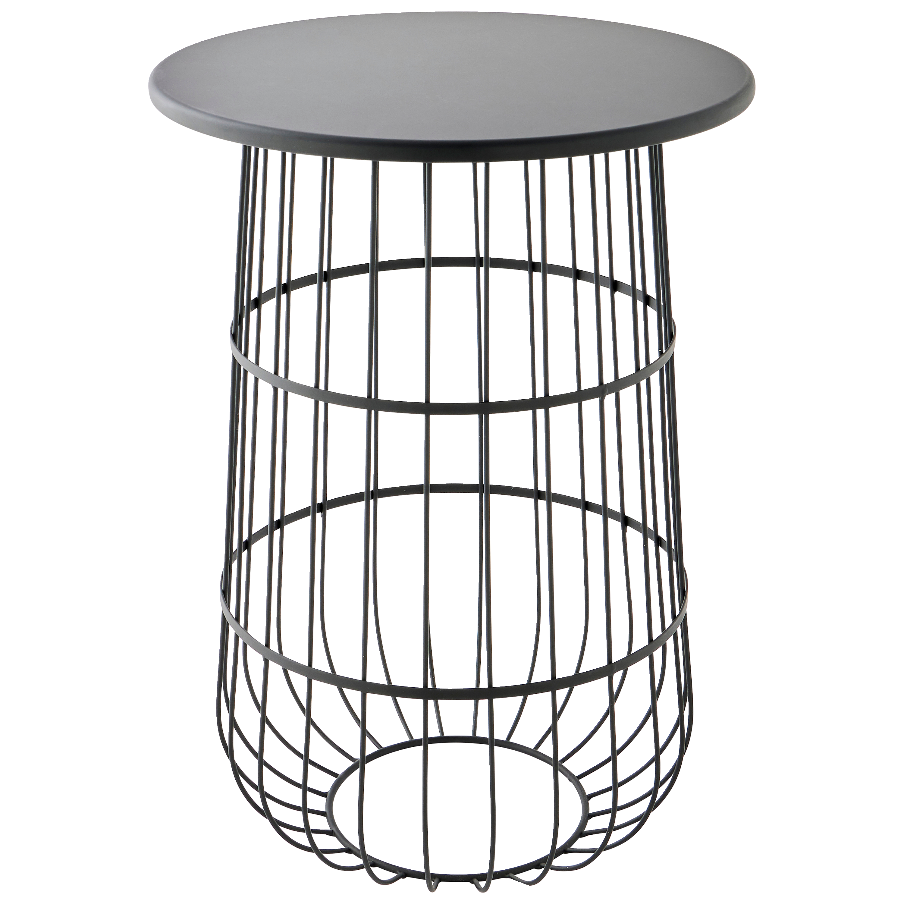 Ecloz - Porte-plantes rond filaire en métal noir H.54 cm - ECLOZ - Imagen 2