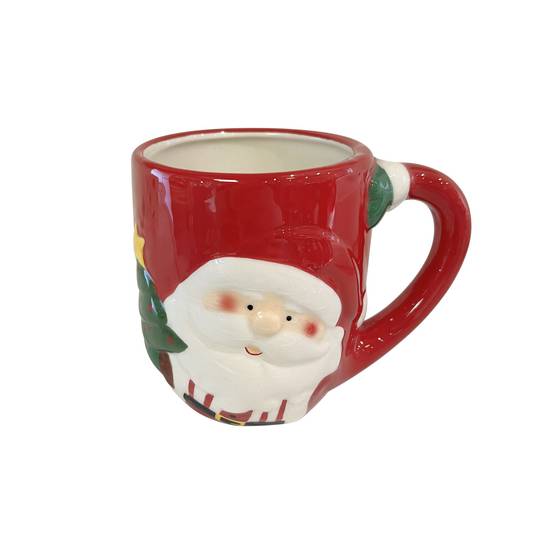 Mug rouge avec tête de Père Noël - ECLOZ