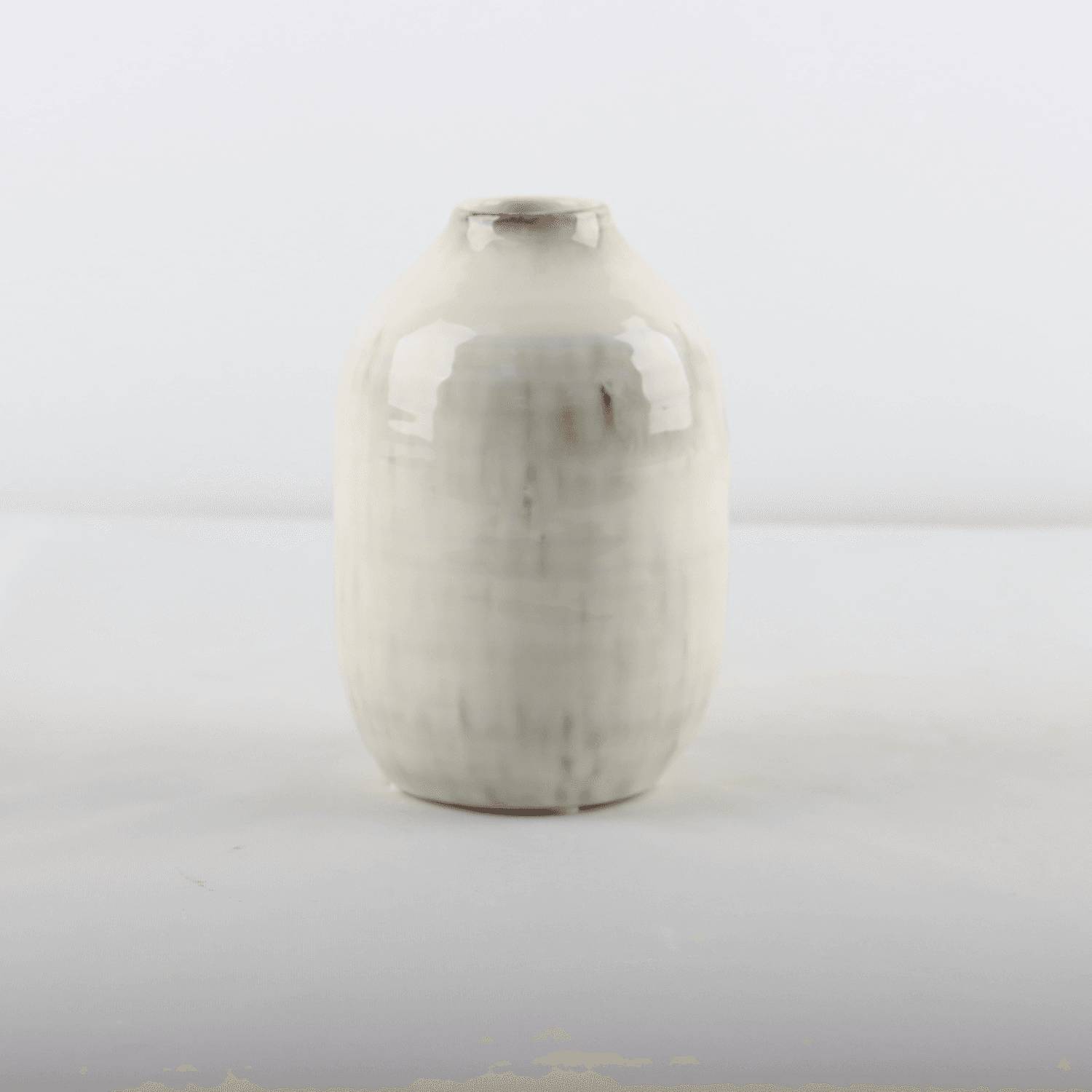 Vase cylindrique blanc cassé H.17 cm - ECLOZ - Image 1