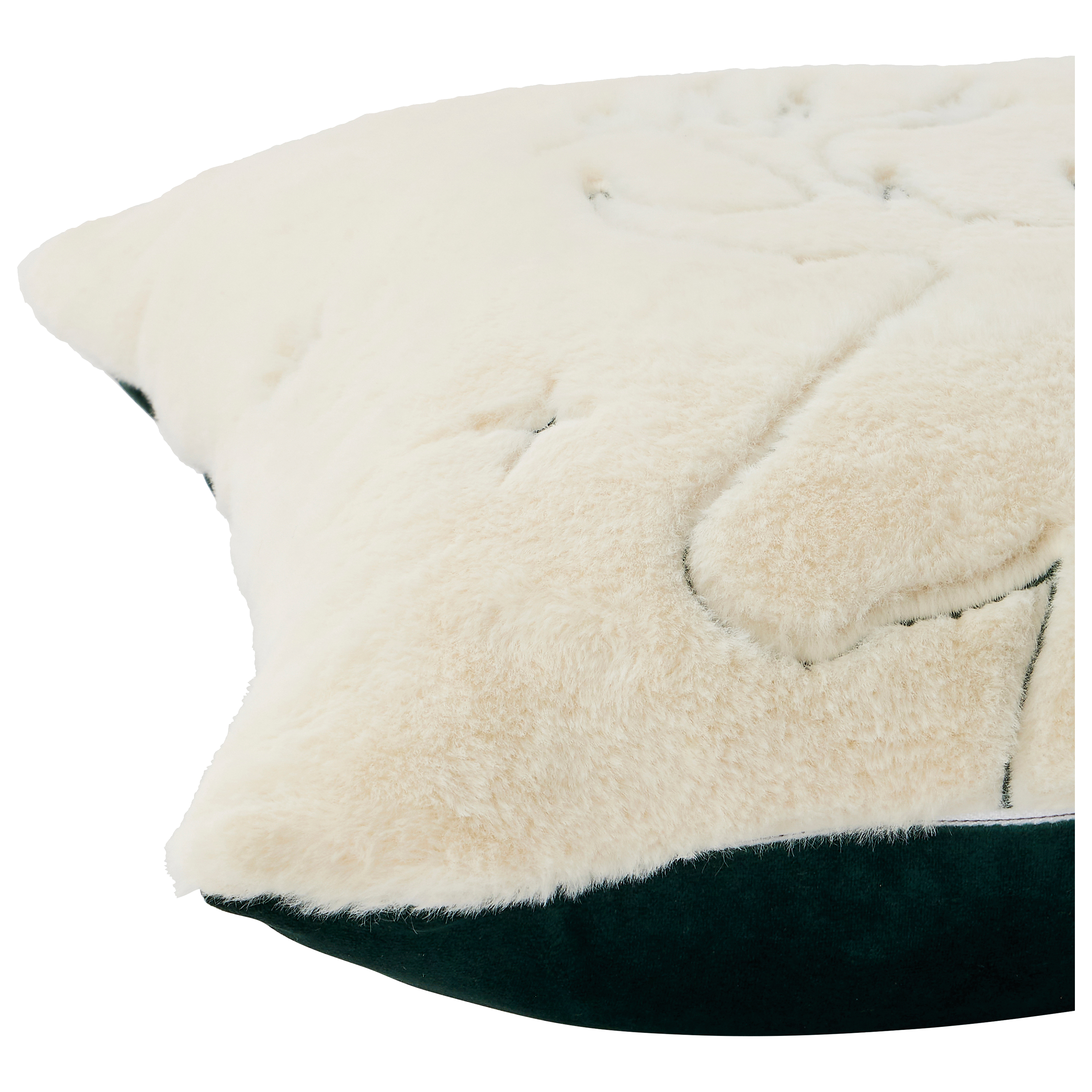 Ecloz - Coussin renne brodé blanc et vert - ECLOZ - Image 3