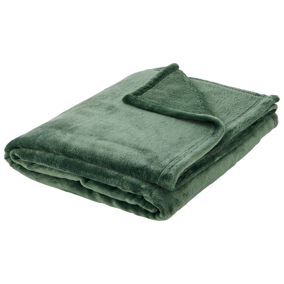 Plaid en polyester 280 g L.150 x l.125 cm vert foncé - ECLOZ - Image 2