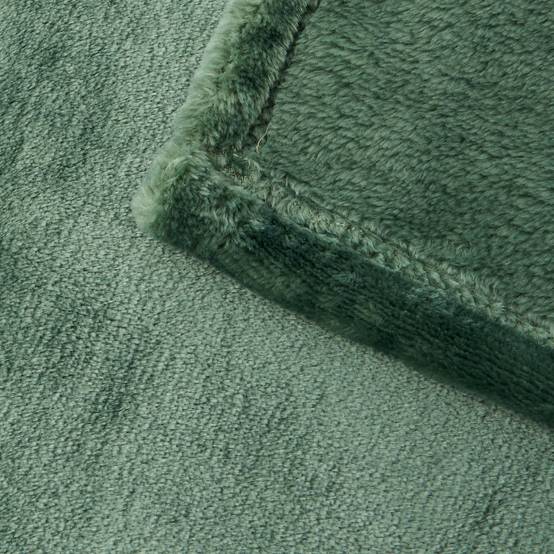 Plaid en polyester 280 g L.150 x l.125 cm vert foncé - ECLOZ - Image 4
