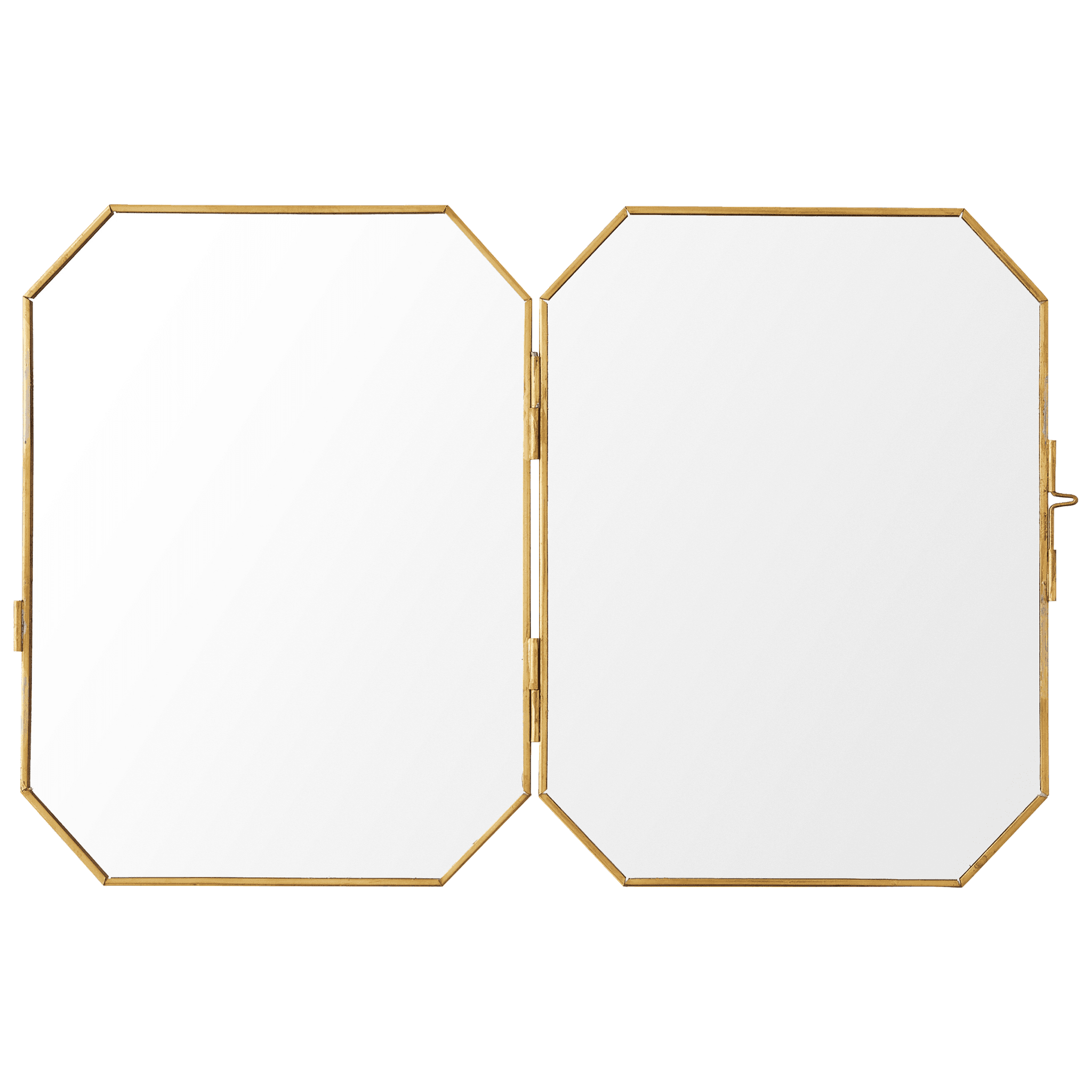 Miroir 2 panneaux support doré H.20 cm - ECLOZ - Image 4
