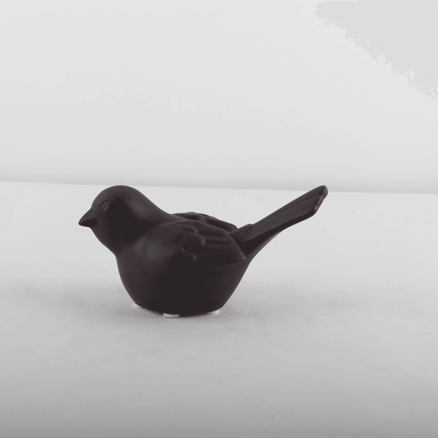 Oiseau en céramique marron H.8 cm - ECLOZ - Image 1