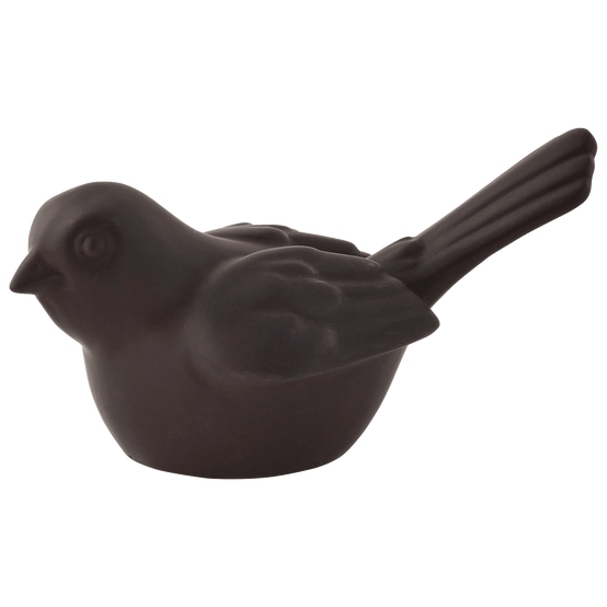 Oiseau en céramique marron H.8 cm - ECLOZ - Image 2