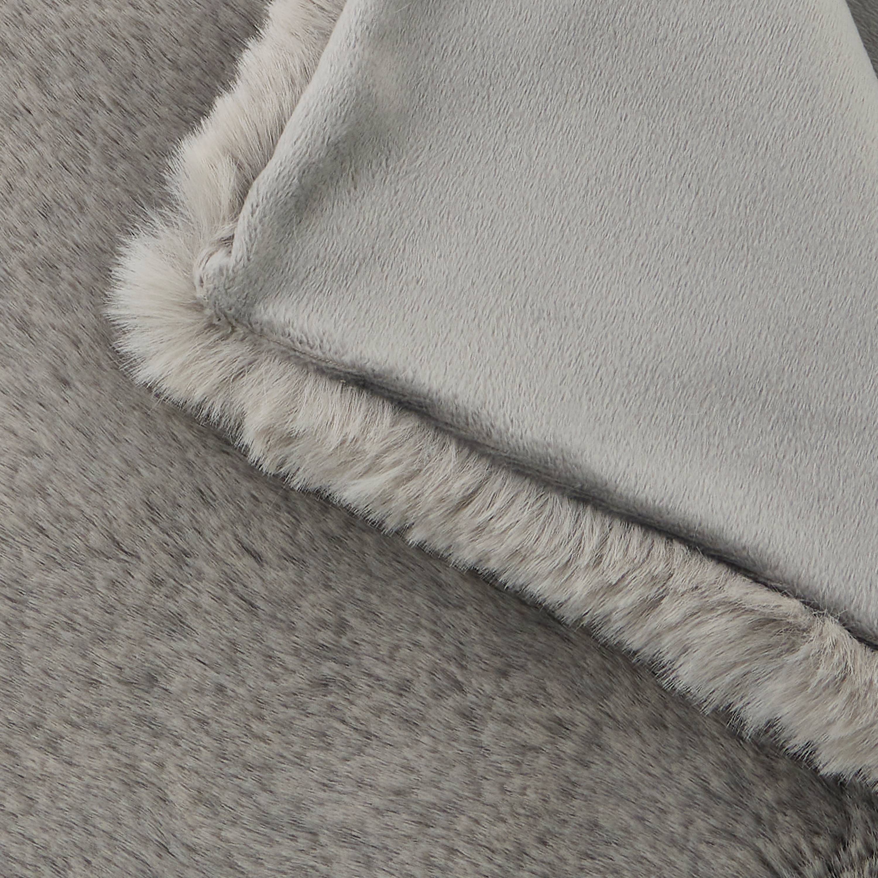 Ecloz - Plaid imitation fourrure gris - ECLOZ - Imagen 4