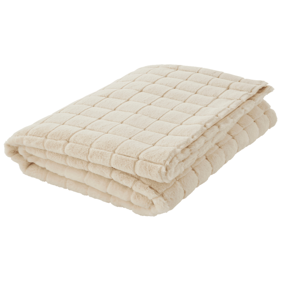 Plaid imitation fourrure beige - ECLOZ - Image 3