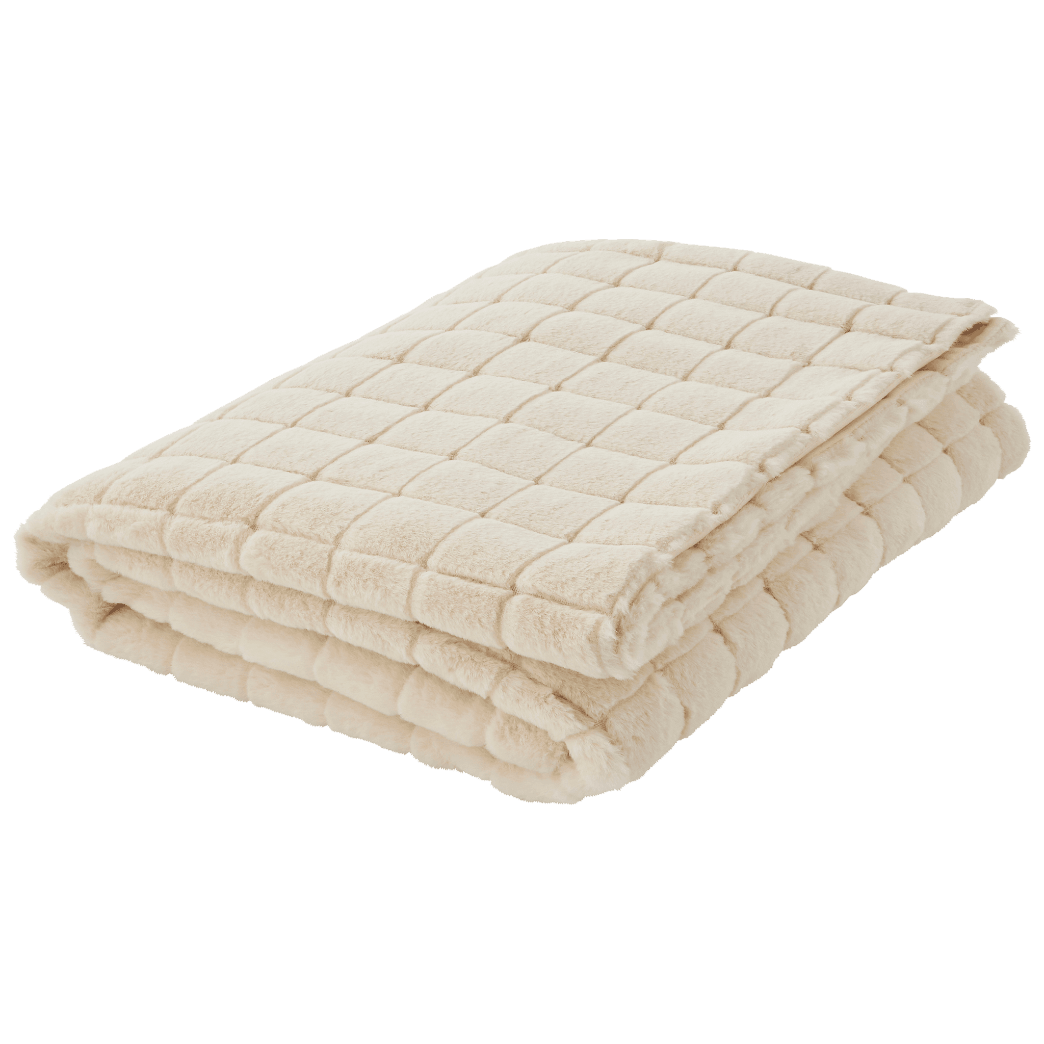 Plaid imitation fourrure beige - ECLOZ - Image 3