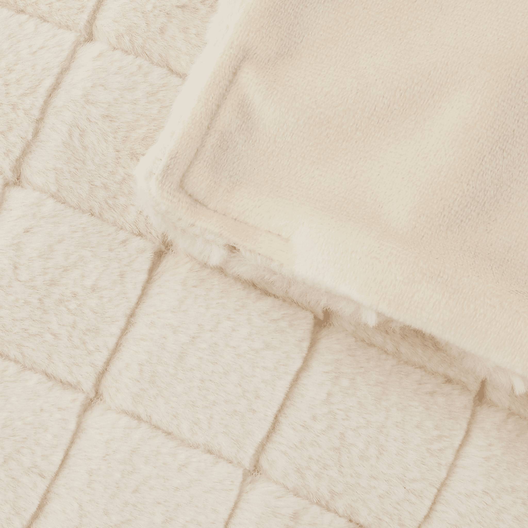 Plaid imitation fourrure beige - ECLOZ - Image 4