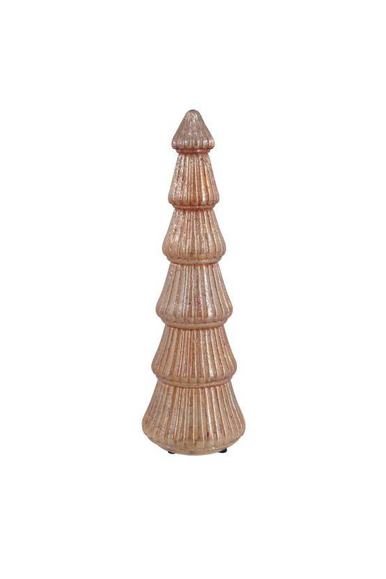 Sapin de Noël en verre ambré à LED H.34 cm - ECLOZ