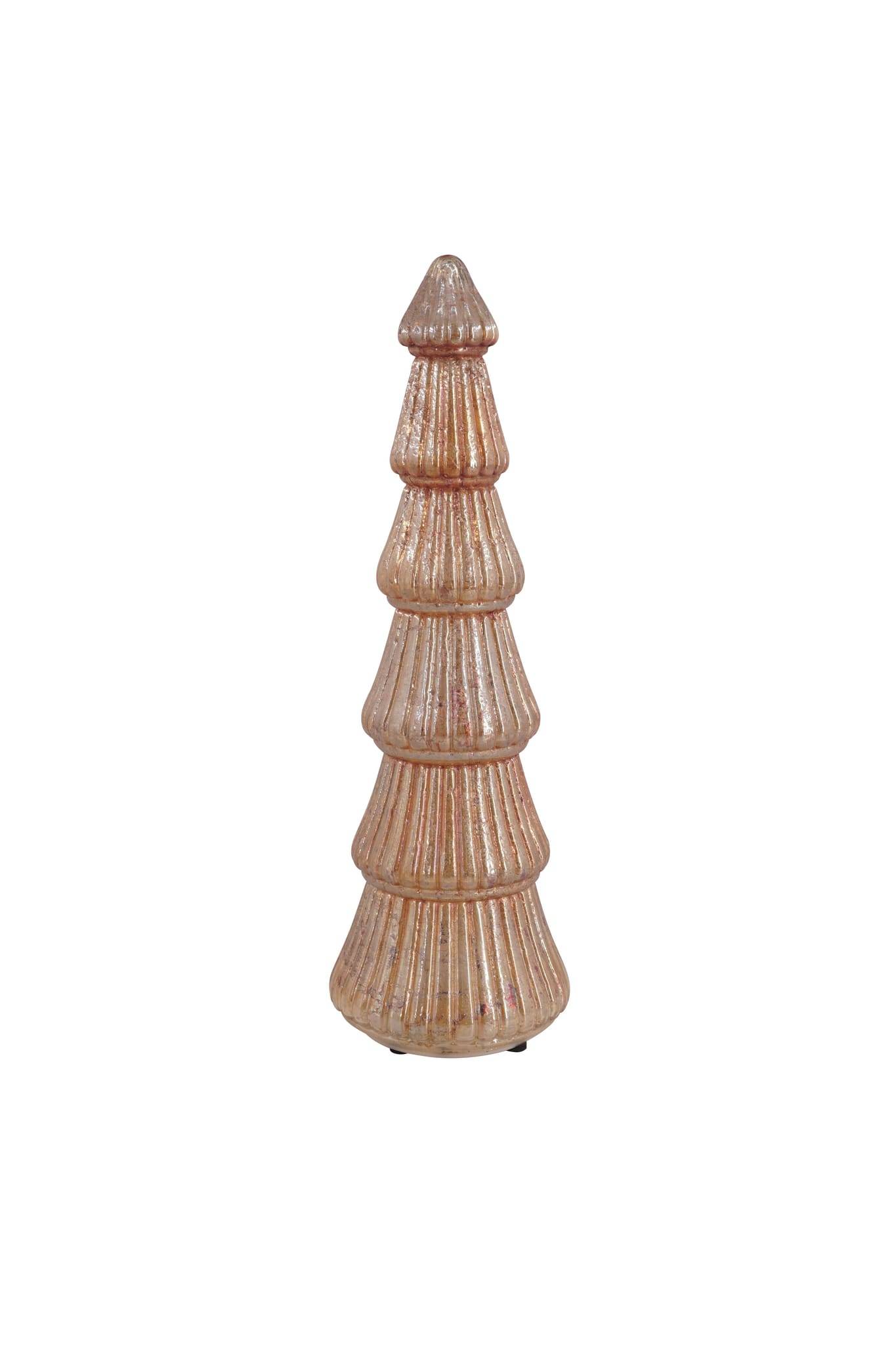Sapin de Noël en verre ambré à LED H.34 cm - ECLOZ