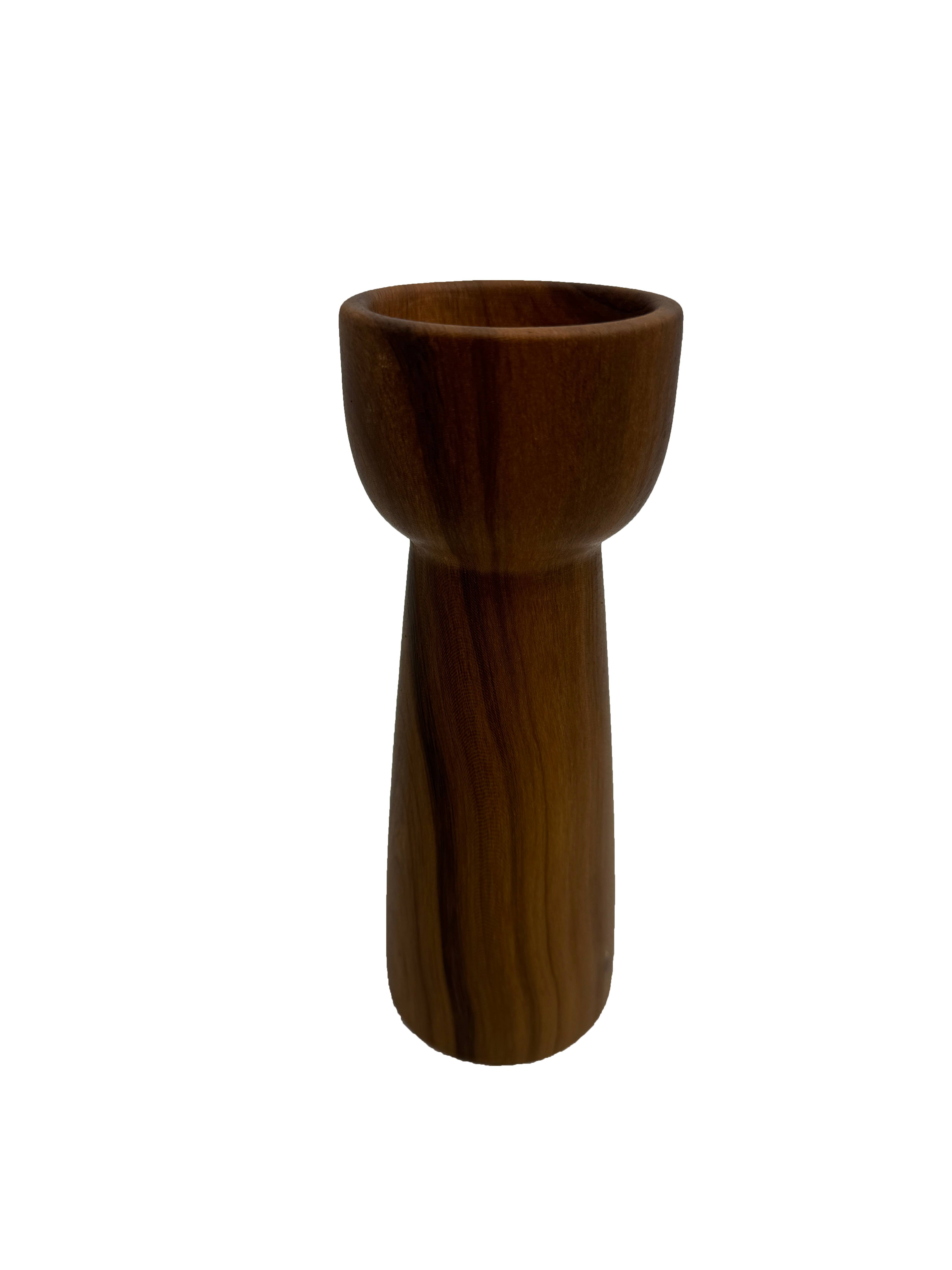 Candelero efecto madera H.22 cm - ECLOZ - Imagen 1