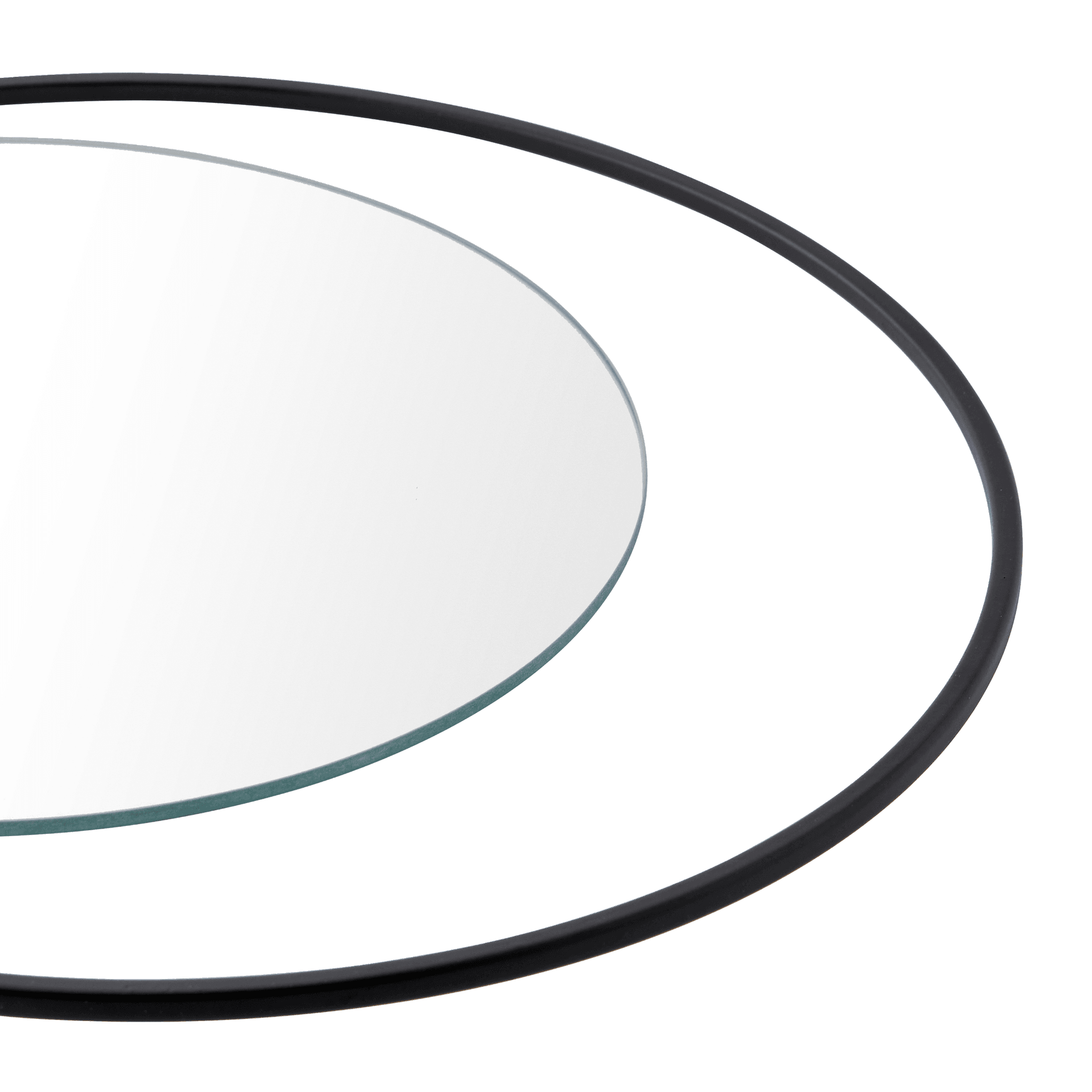 Miroir rond avec anse en métal noir H.30 cm - ECLOZ - Imagen 2