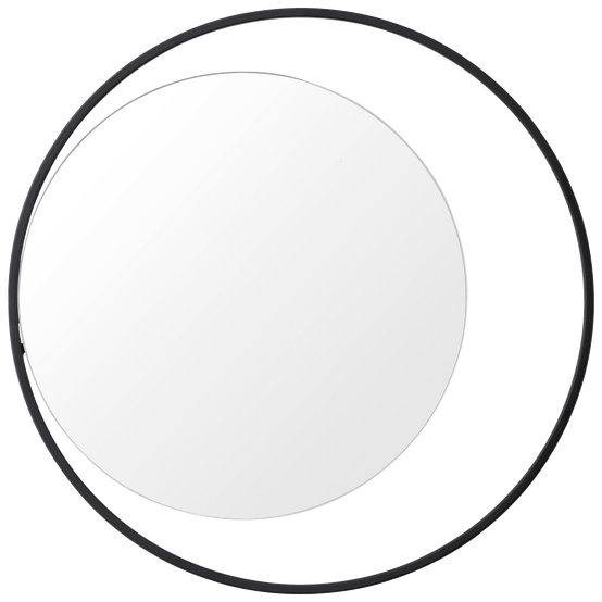 Miroir rond avec anse en métal noir H.30 cm - ECLOZ - Image 3