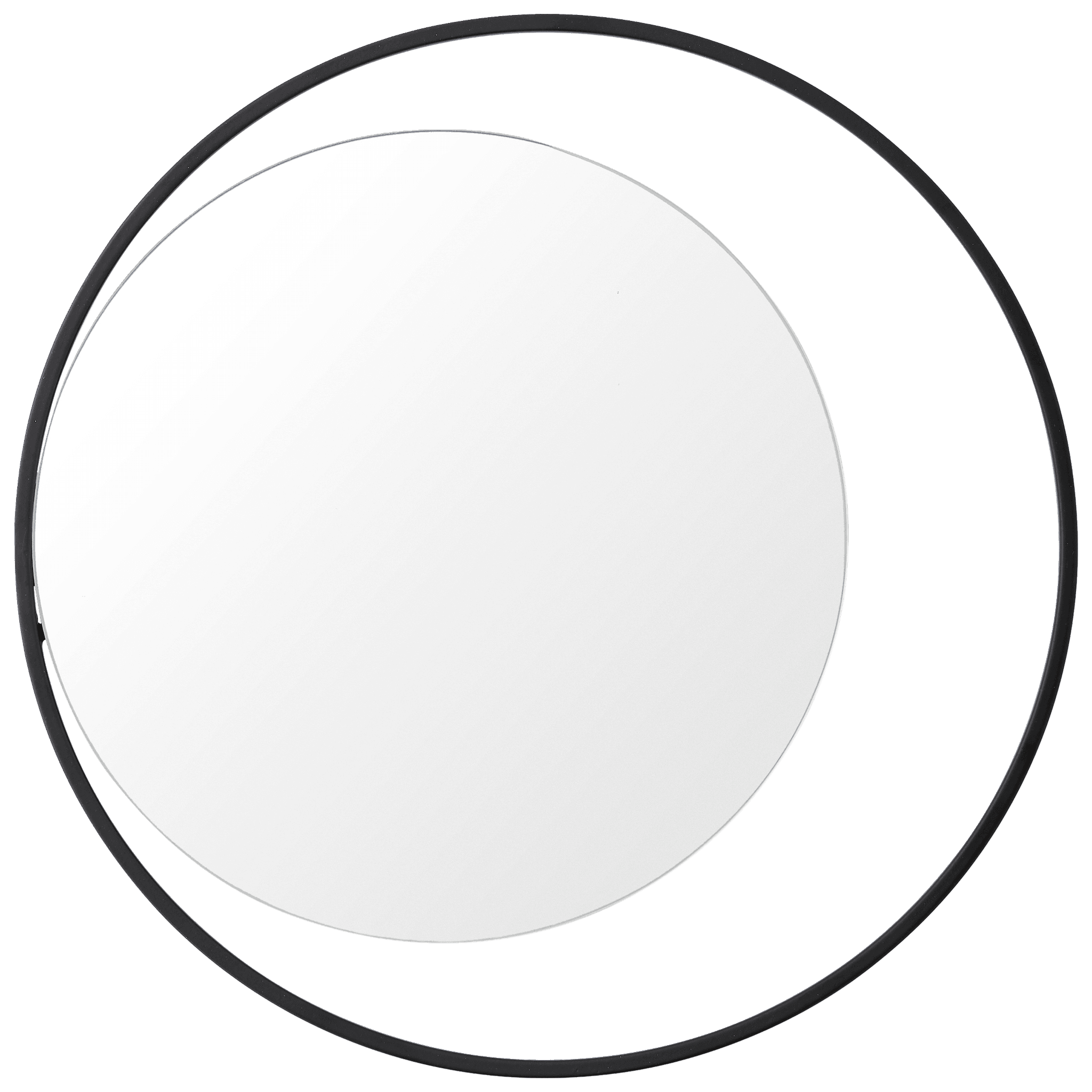 Miroir rond avec anse en métal noir H.30 cm - ECLOZ - Imagen 3