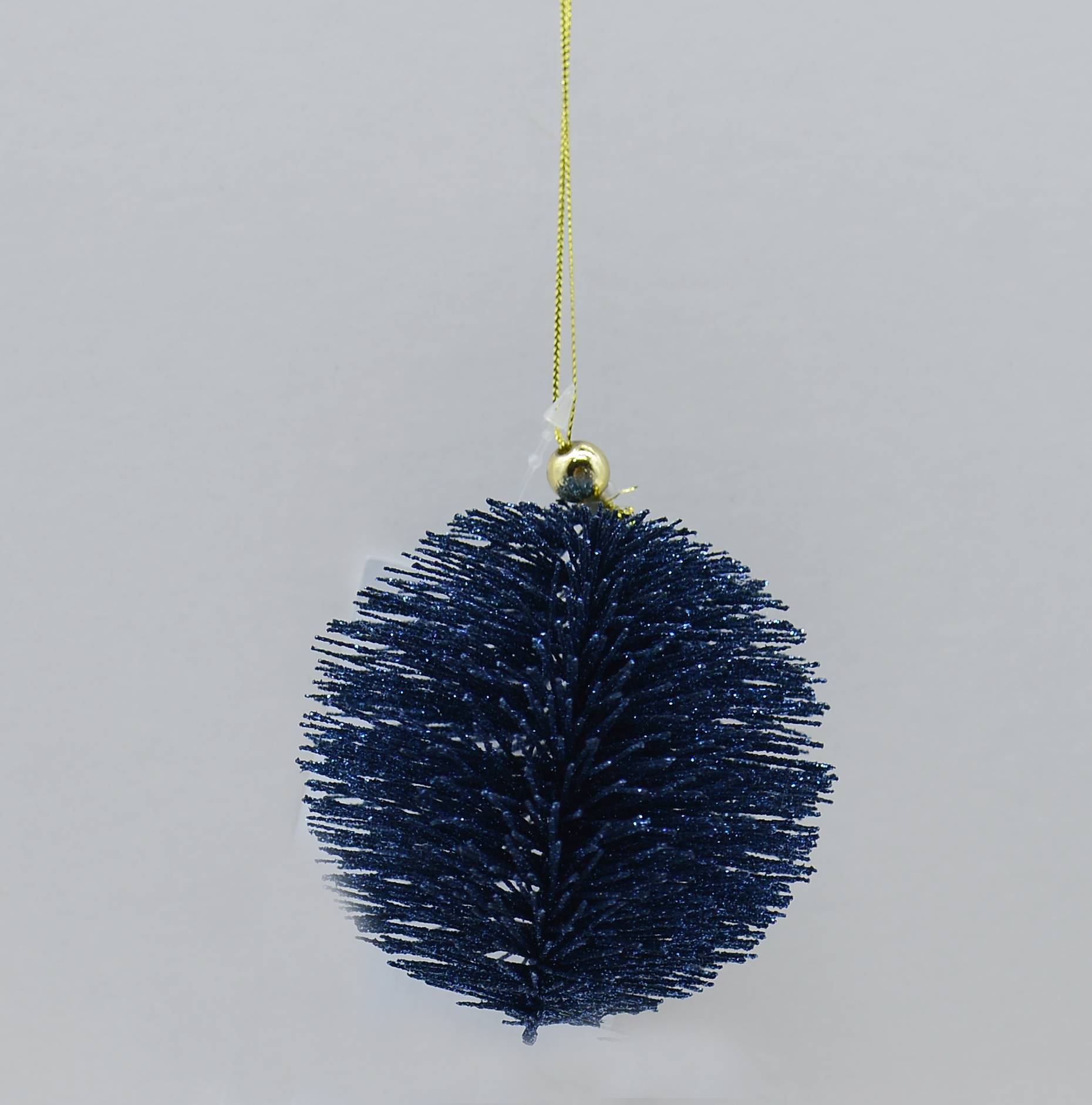 Ecloz - Boule de Noël effet brossé bleu foncé Ø 8 cm - ECLOZ
