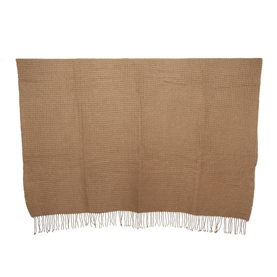 Ecloz - Plaid acrylique marron L.160 x l.130 cm - ECLOZ