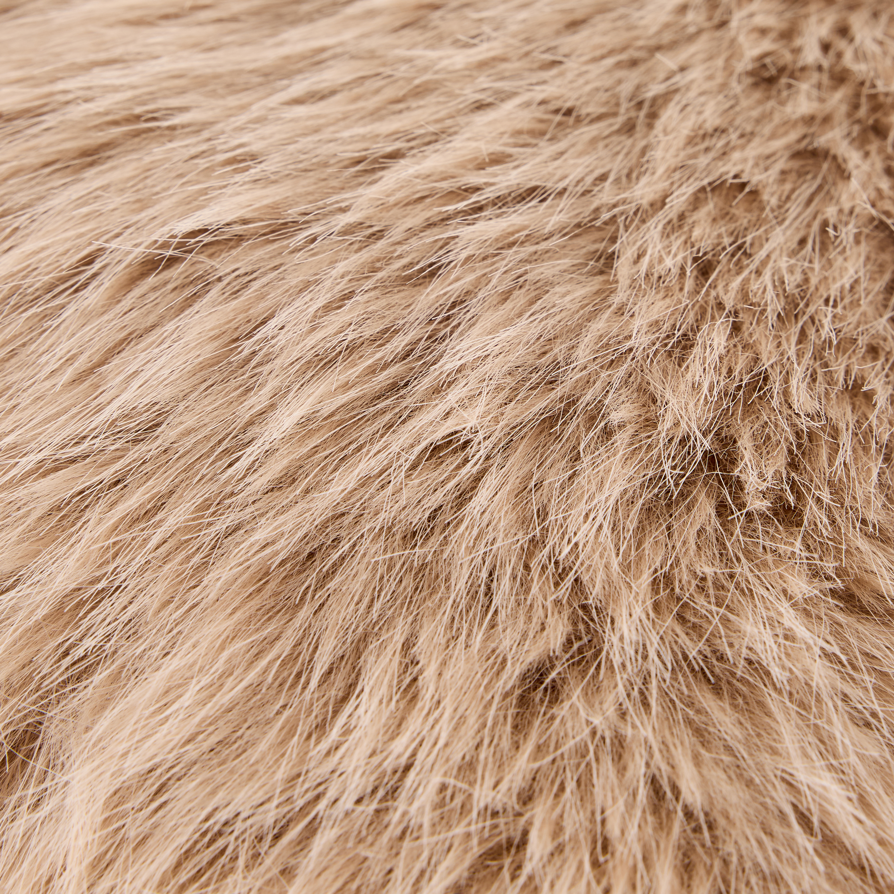 Ecloz - Coussin imitation fourrure velours beige - ECLOZ - Image 5