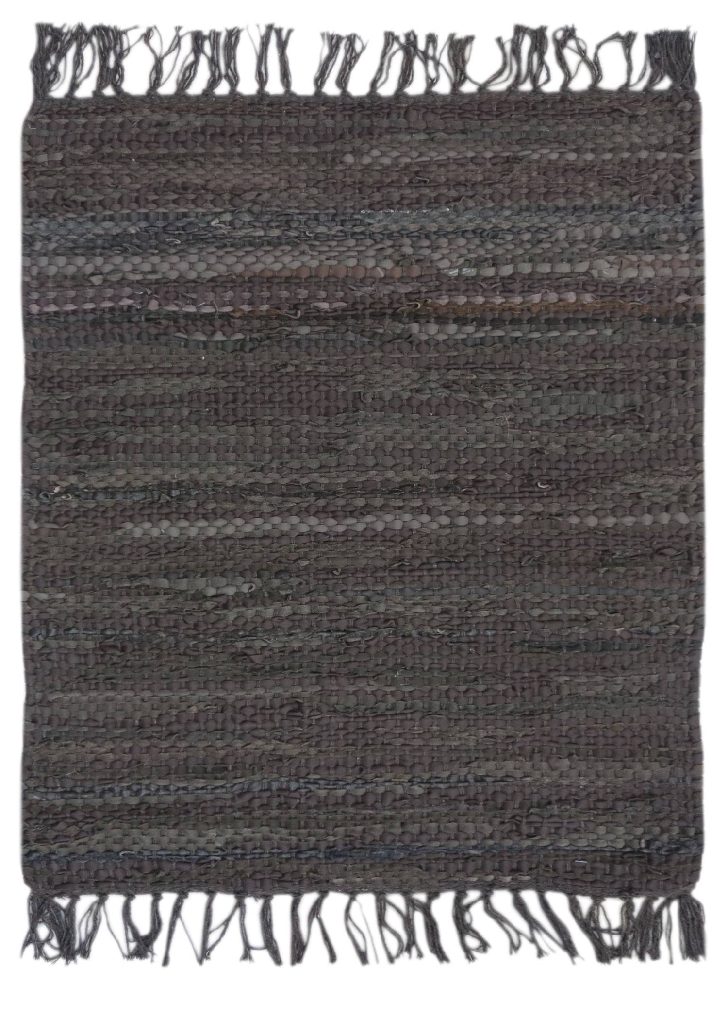Ecloz - Tapis marron cuir en coton L.80 x l.50 cm - ECLOZ