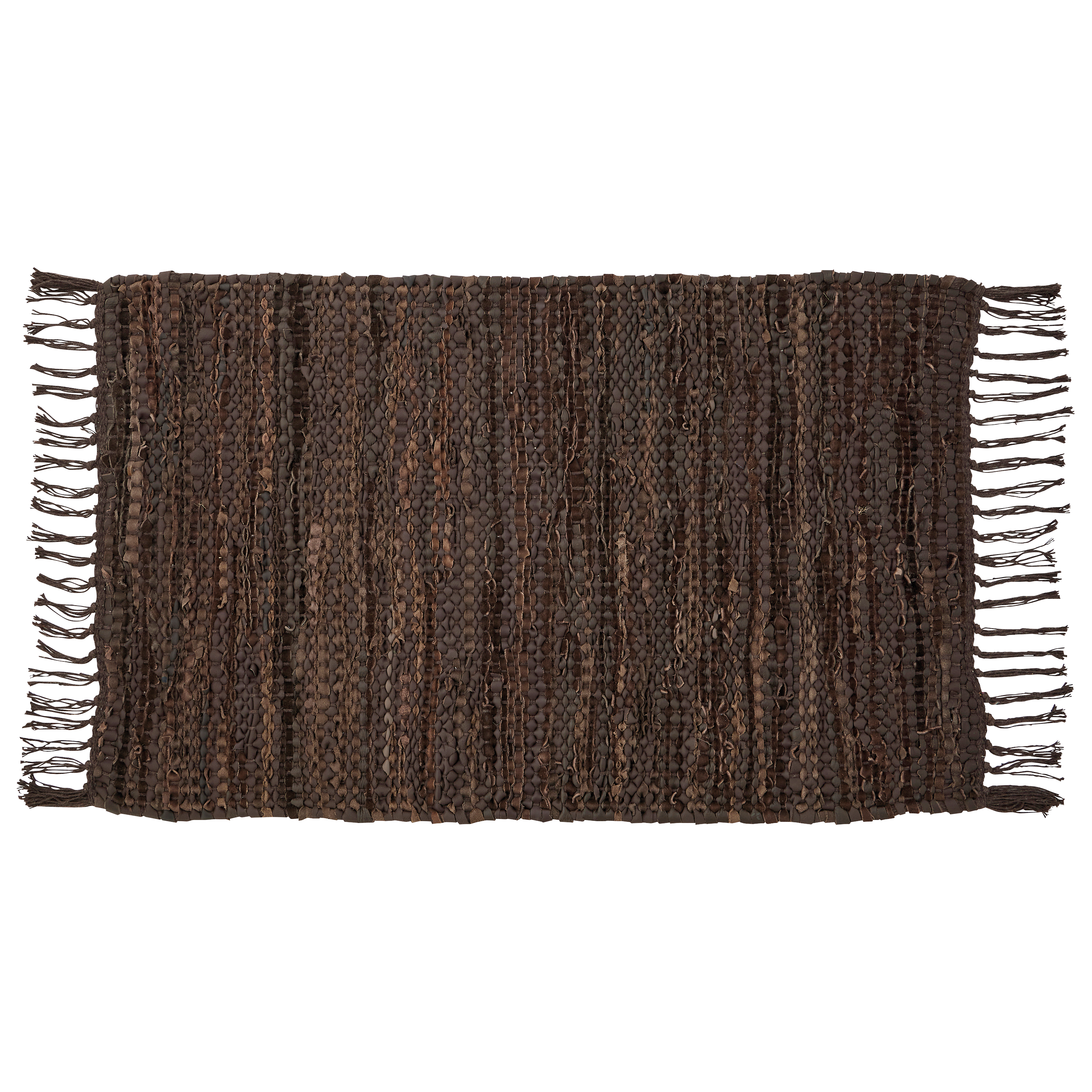 Ecloz - Tapis marron cuir en coton L.80 x l.50 cm - ECLOZ - Imagen 3