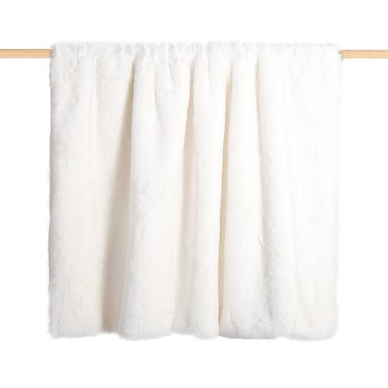 Plaid blanc imitation fourrure - ECLOZ - Image 2