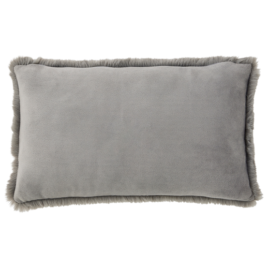 Ecloz - Coussin fausse fourrure gris L.50 x l.30 cm - ECLOZ - Image 2