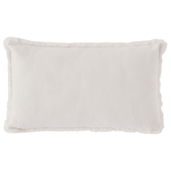 Coussin blanc imitation fourrure - ECLOZ - Image 2