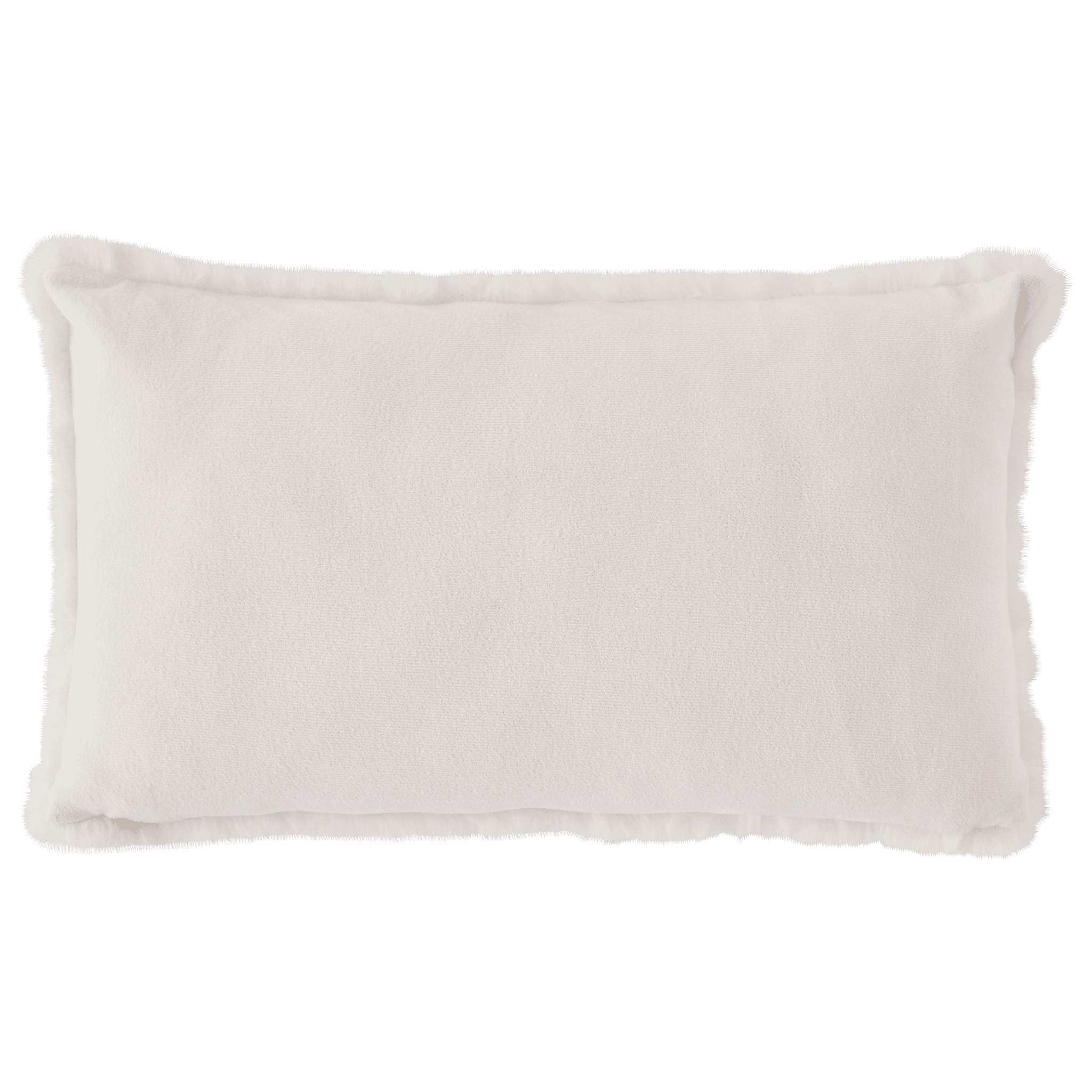 Coussin blanc imitation fourrure - ECLOZ - Image 2