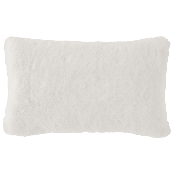 Coussin blanc imitation fourrure - ECLOZ - Image 5