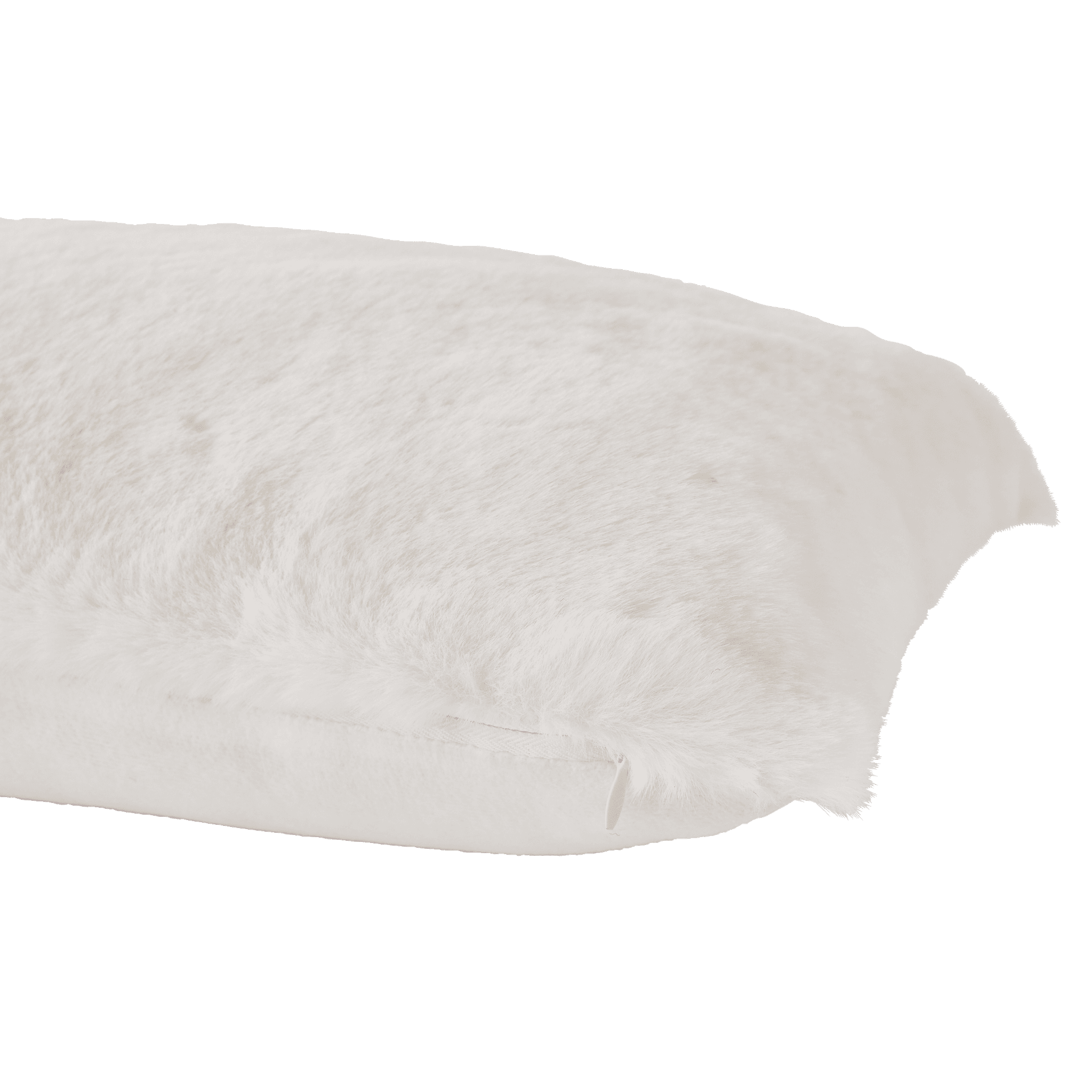 Coussin blanc imitation fourrure - ECLOZ - Image 4