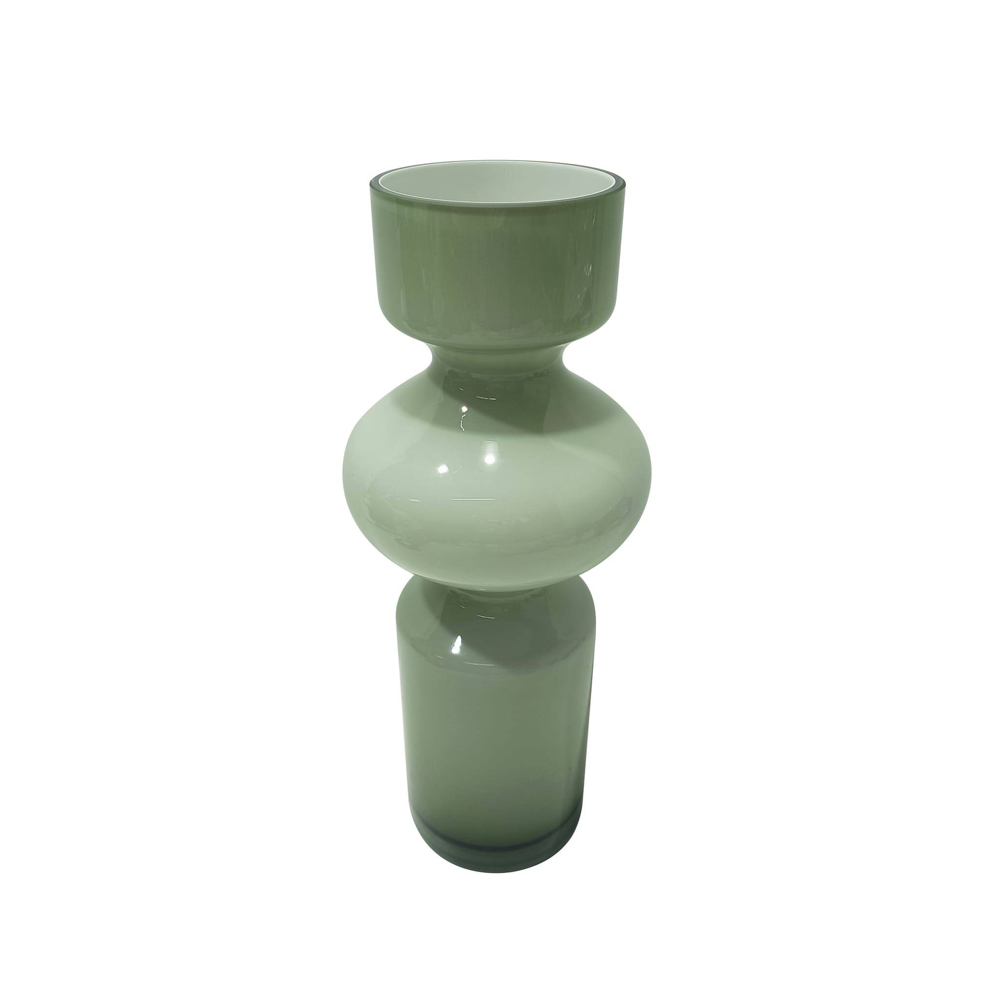 Vase cylindrique vert boule de Noël H.35 cm - ECLOZ - Image 1