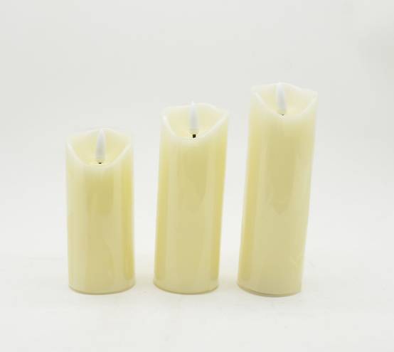 Assortiment de 3 bougies blanches chandeliers LED - ECLOZ