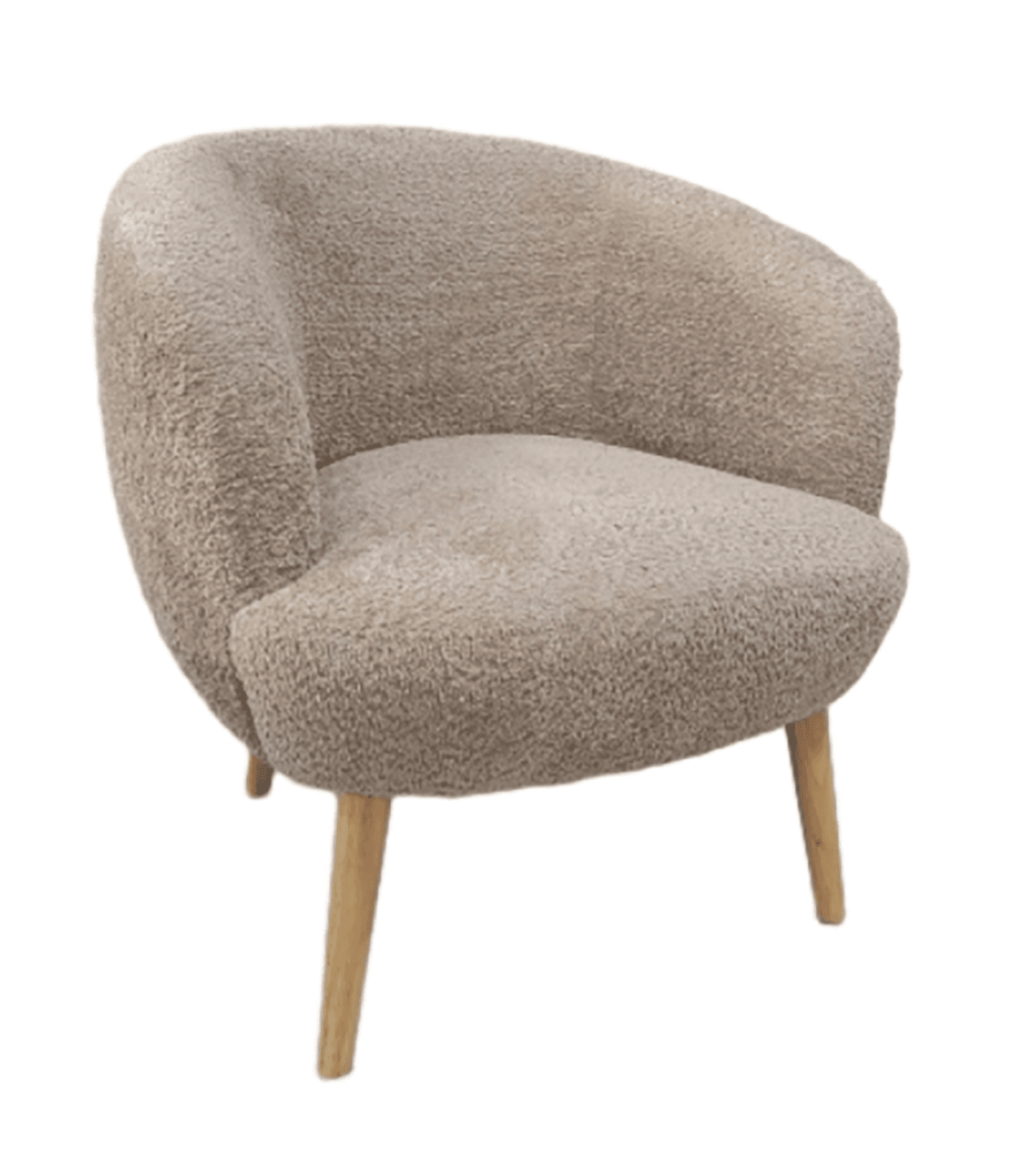 Fauteuil gris pieds bois - ECLOZ