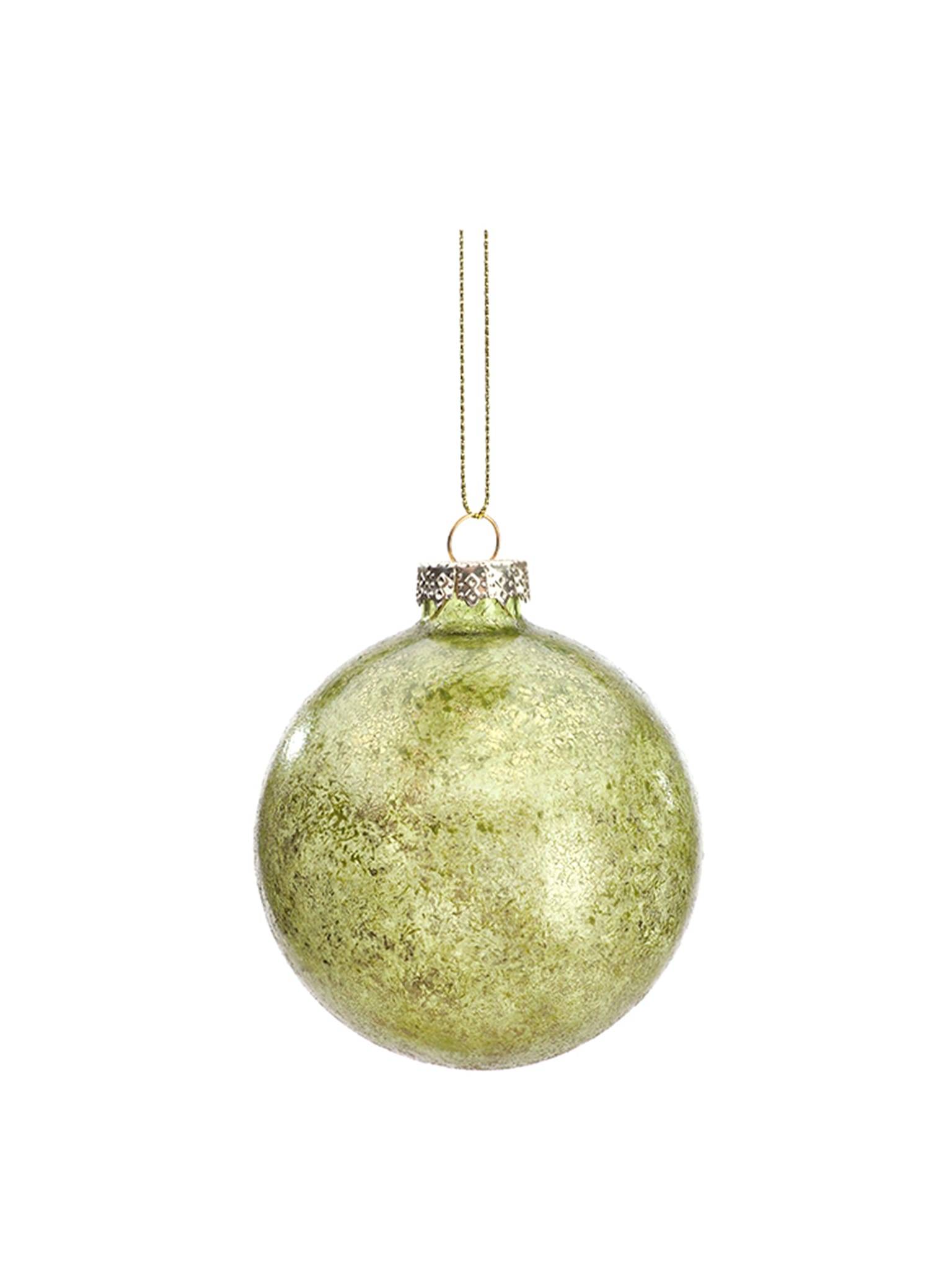 Boule de Noël vert clair paillettes Ø 8 cm - ECLOZ