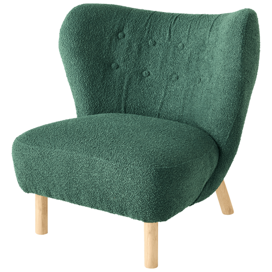 Fauteuil vert bois et laine - ECLOZ - Image 3