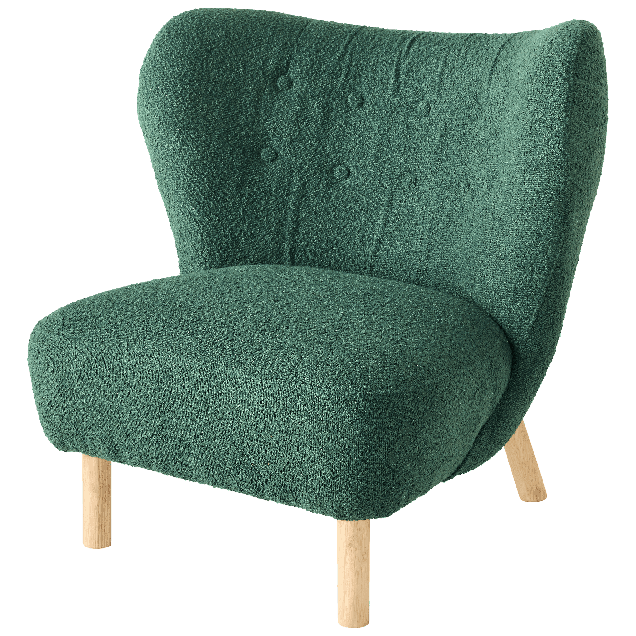 Fauteuil vert bois et laine - ECLOZ - Image 3