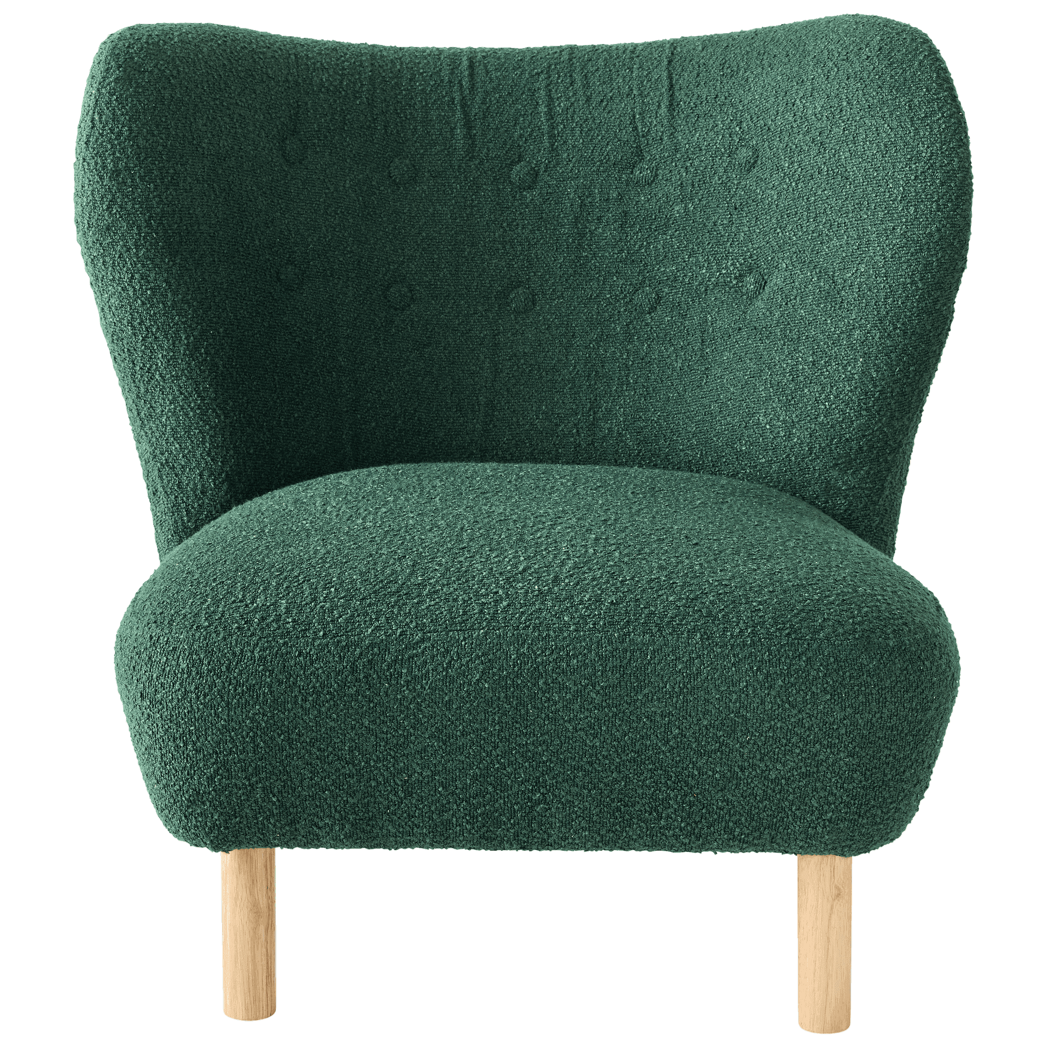 Fauteuil vert bois et laine - ECLOZ - Image 2