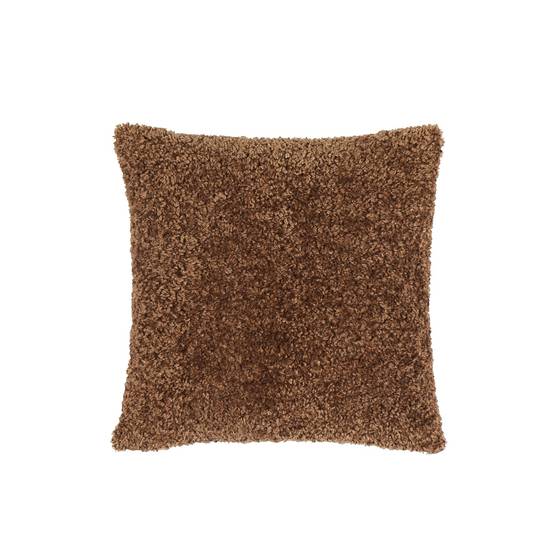 Coussin à bouclettes marron - ECLOZ