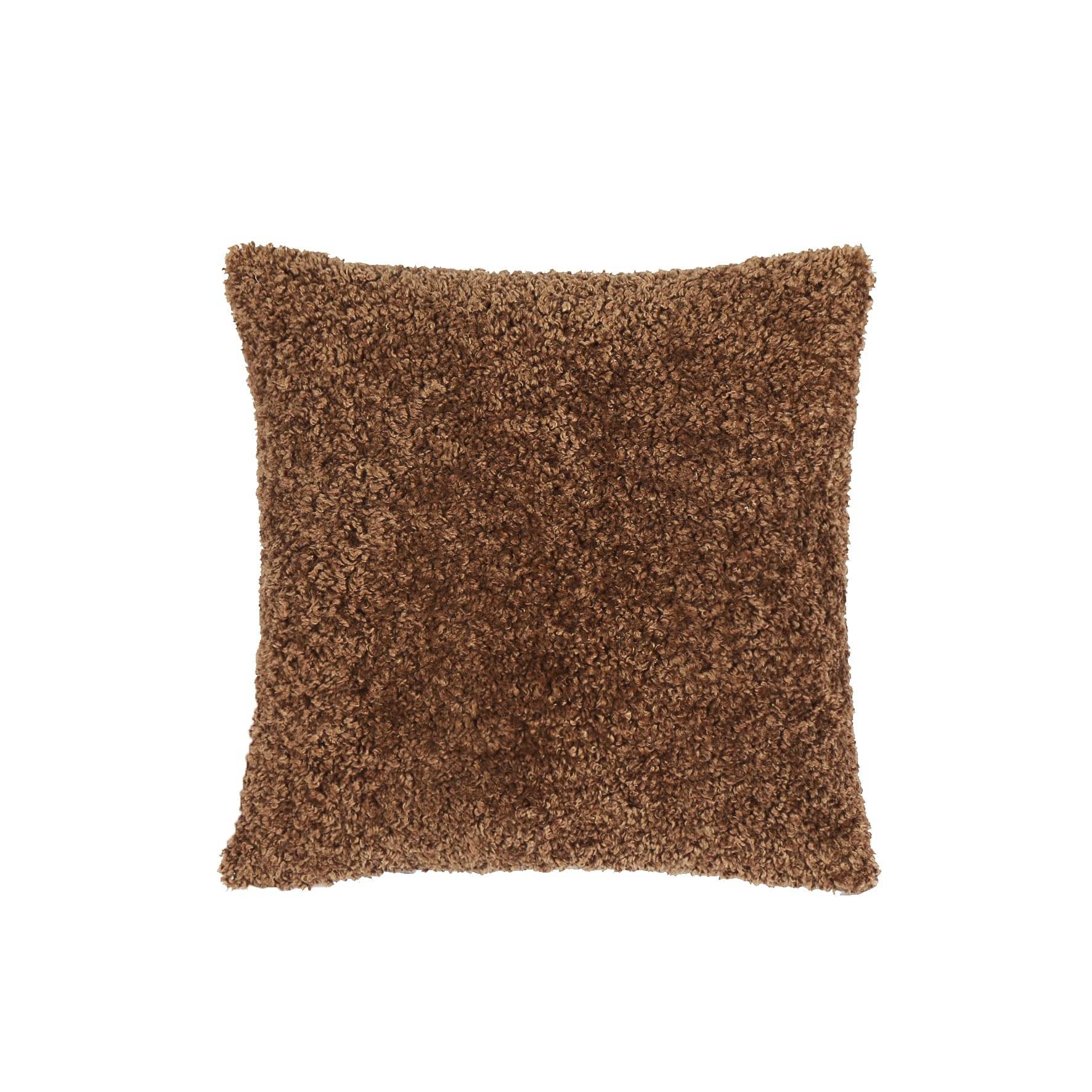 Coussin à bouclettes marron - ECLOZ