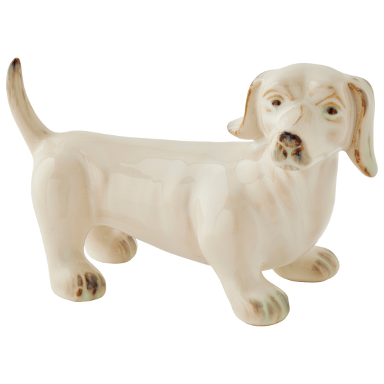 Chien allongé en céramique blanc H.11,5 cm - ECLOZ - Image 2