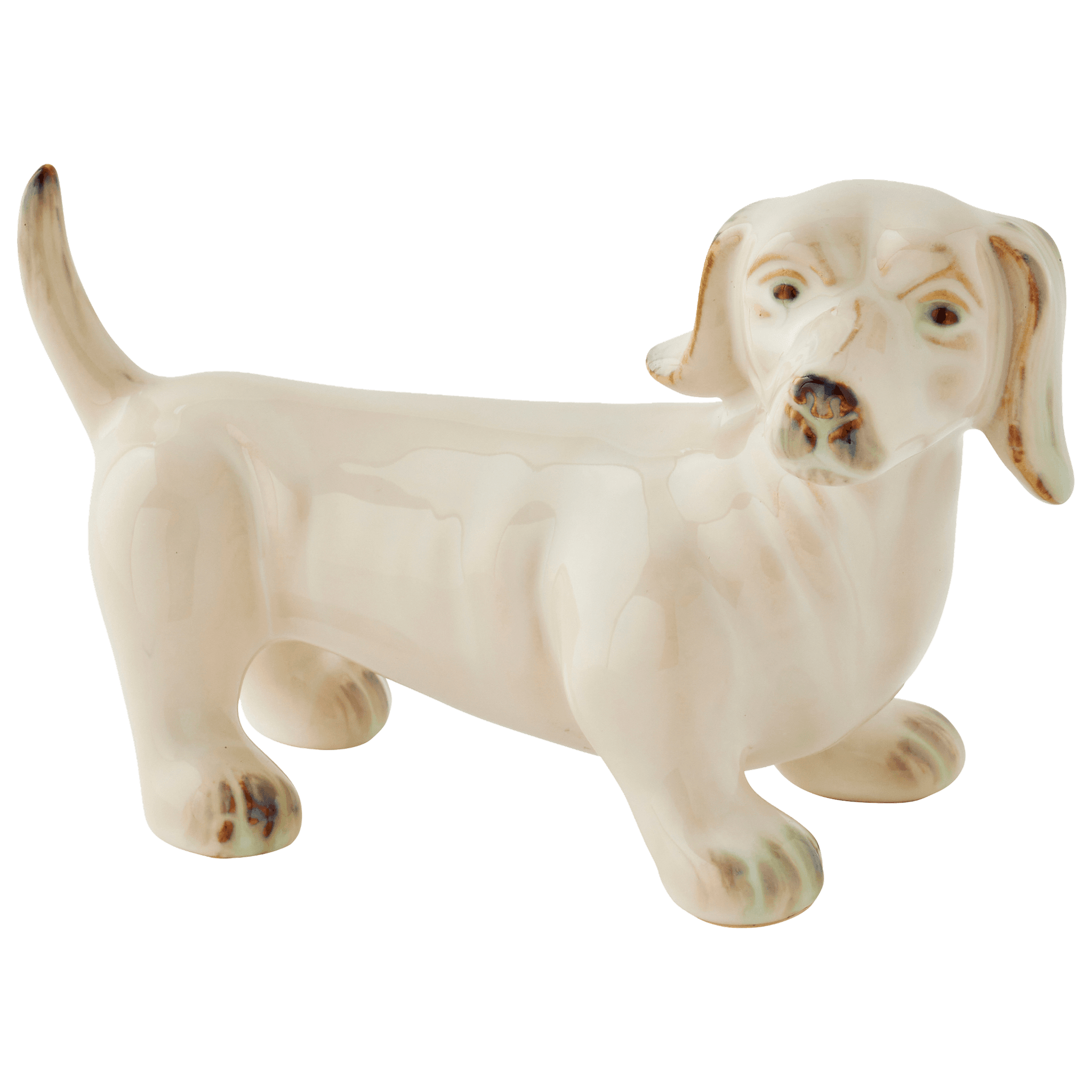 Chien allongé en céramique blanc H.11,5 cm - ECLOZ - Image 2