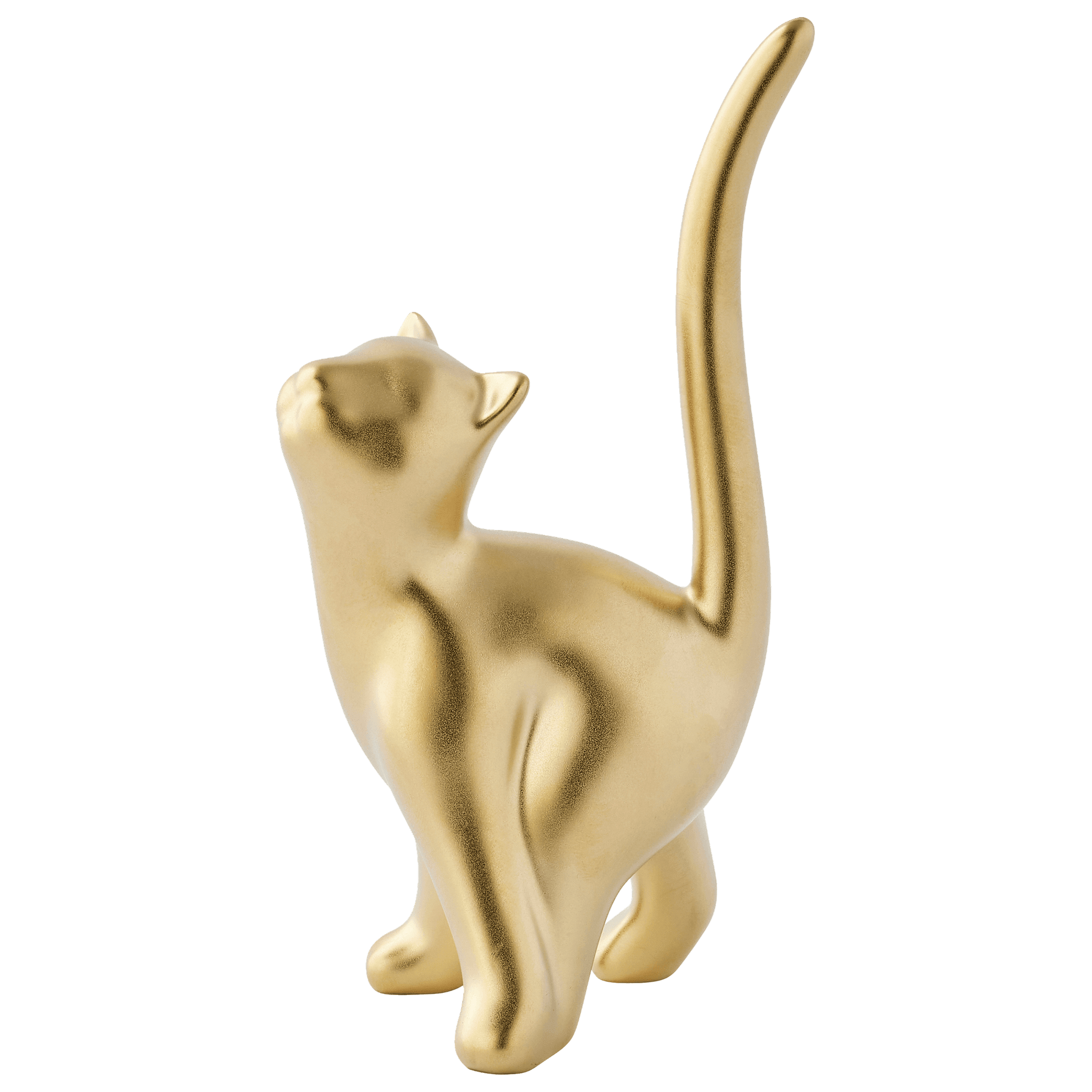 Chat doré en céramique H.15 cm - ECLOZ - Image 2