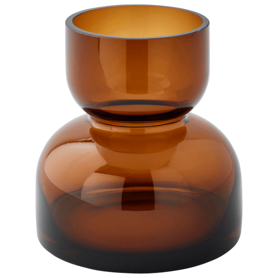 Vase design rond 13,5x13,5x30 cm en verre bordeaux | Maison et Styles Vase design rond 13,5x13,5x30 cm en verre bordeaux | Maison et Styles