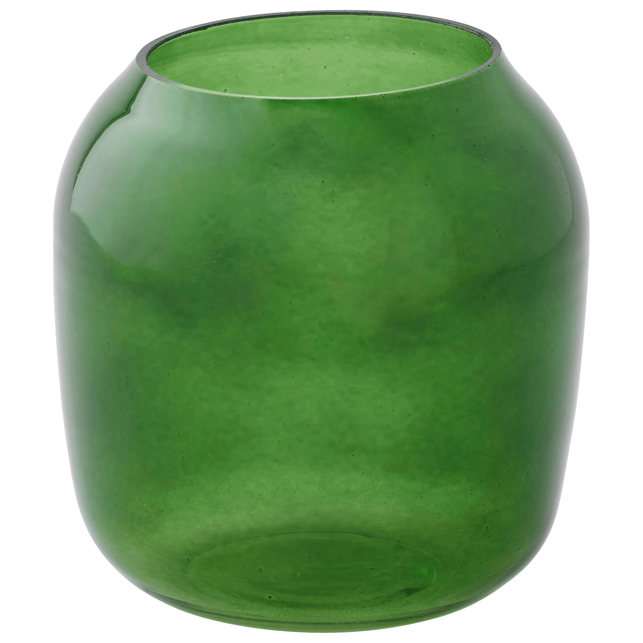 Vase en verre vert transparent H.15 cm - ECLOZ - Image 2